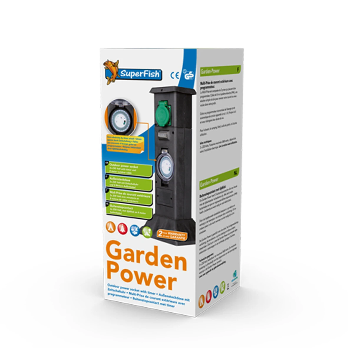 Superfish Gardenpower Stekkerdoos + Timer 1 Superfish Gardenpower Stekkerdoos + Timer