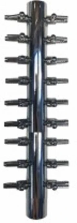 Europond Luchtverdeler Voor 4mm 18 Uitgangen Met Kraan Messing