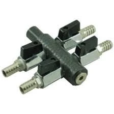 Europond Luchtverdeler 9mm Heavy Duty 4-weg